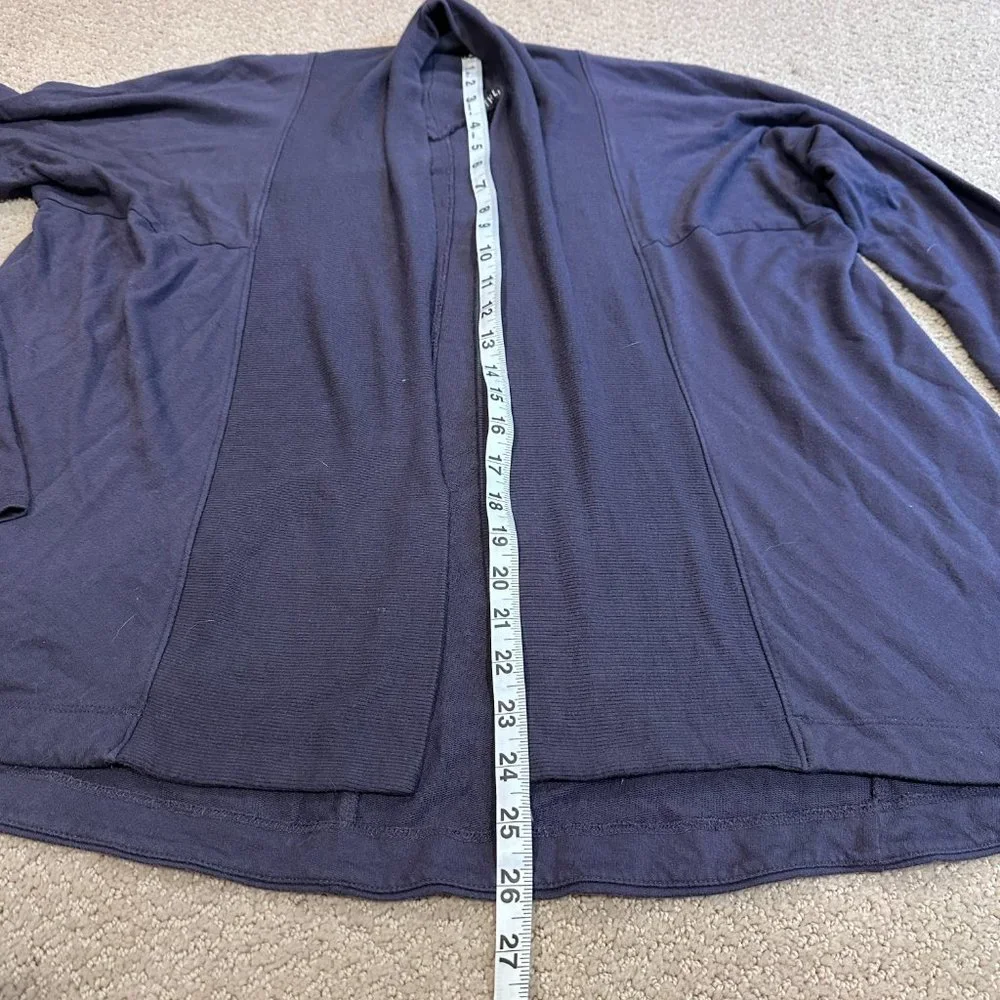 Athleta Sweatshirt Cardigan Nirvana Two Ways Purple Spring Night MEDIUM #416969